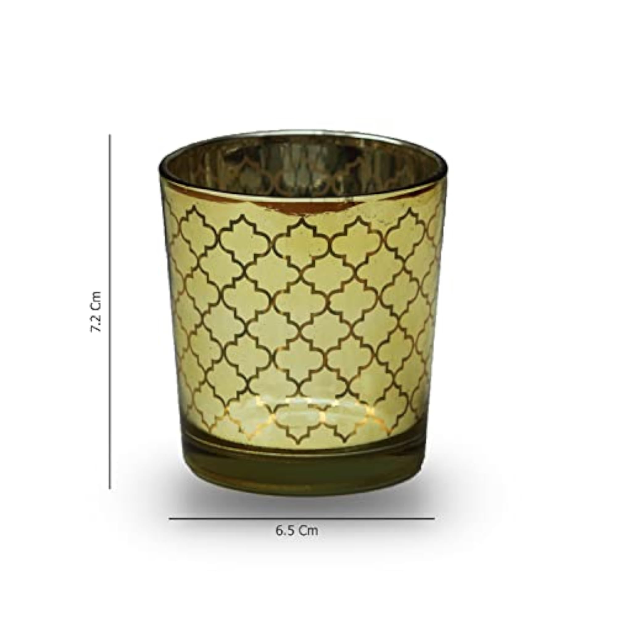 Gold Moroccan Pattern Tealight Candle Holder Set, Pack of 12